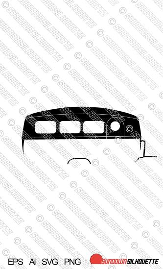 Digital Download silhouette vector  - Westfalia 400 caravan | vintage EPS | SVG | Ai | PNG