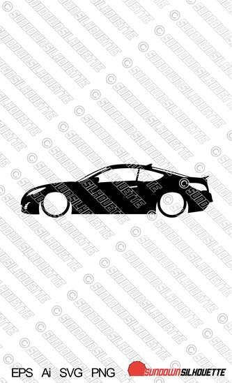 Digital Download vector graphic - Lowered  Hyundai Genesis Coupe BK (2009-2016) 3-DOOR EPS | SVG | Ai | PNG