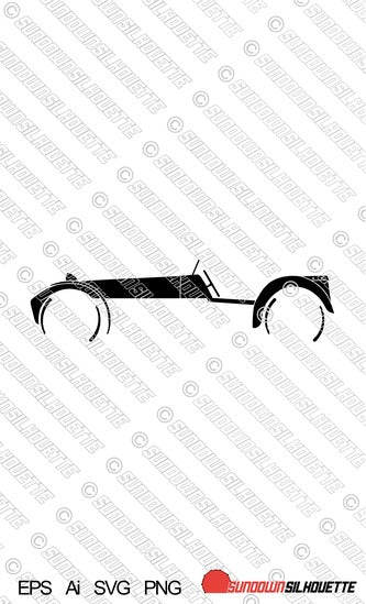 Digital Download car silhouette vector - Lotus Seven Series 1 EPS | SVG | Ai | PNG