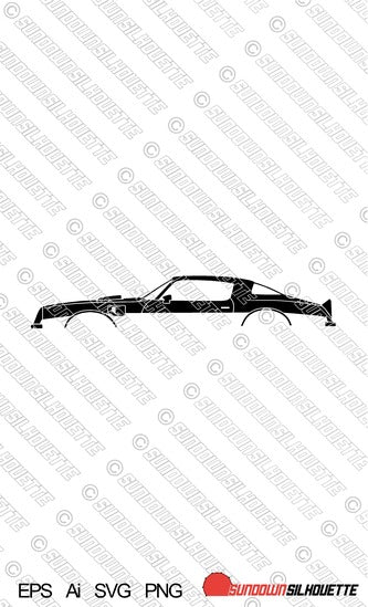 Digital Download vector graphic - Pontiac Firebird Trans Am 1975 2nd gen EPS | SVG | Ai | PNG