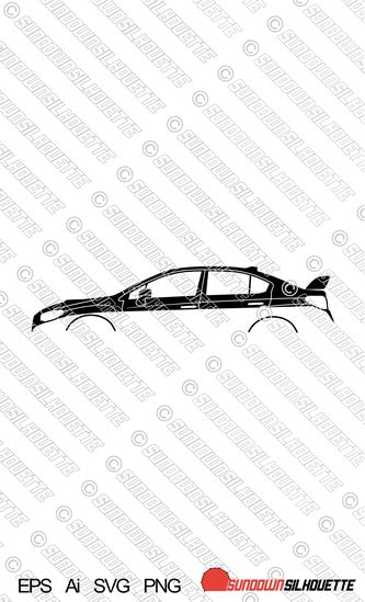 Digital Download vector graphic - Subaru WRX STI VA 2014- EPS | SVG | Ai | PNG